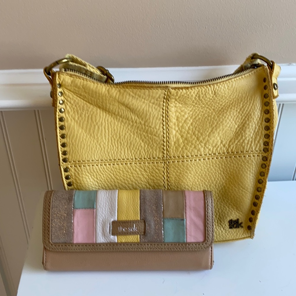 the sak leather handbag with matching wallet